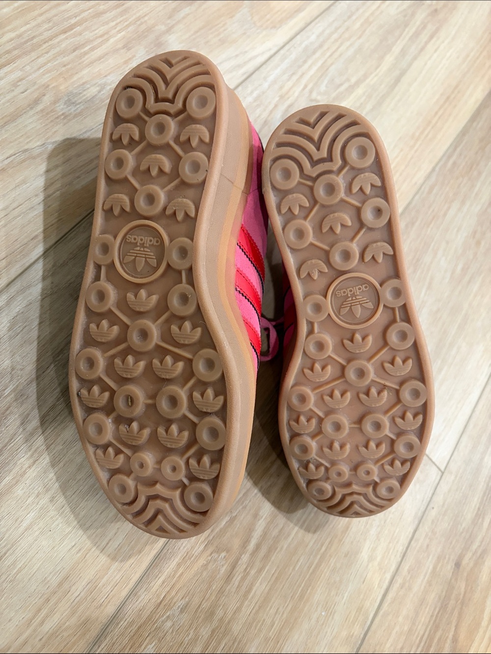 adidas Pink Suede Platform Sneakers with Gum Sole - Picture 3 of 4